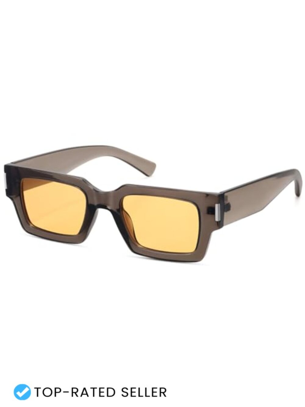 Retro 90s Square Sunglasses for Women Men UV400 Rectangle Shades